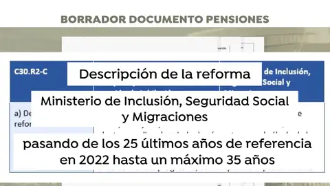 Exclusiva documento de pensiones por Antena 3 Noticias Exclusiva documento de pensiones por Antena 3 Noticias