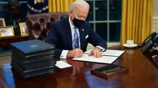 Biden tumba la orden de Trump que impedía la entrada de migrantes por 'riesgo laboral Biden tumba la orden de Trump que impedía la entrada de migrantes por 'riesgo laboral