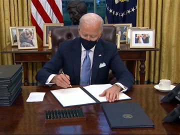 A3 Noticias 1 (21-01-21) Joe Biden estrena su presidencia con la firma de 15 decretos para revertir las políticas de Donald Trump
