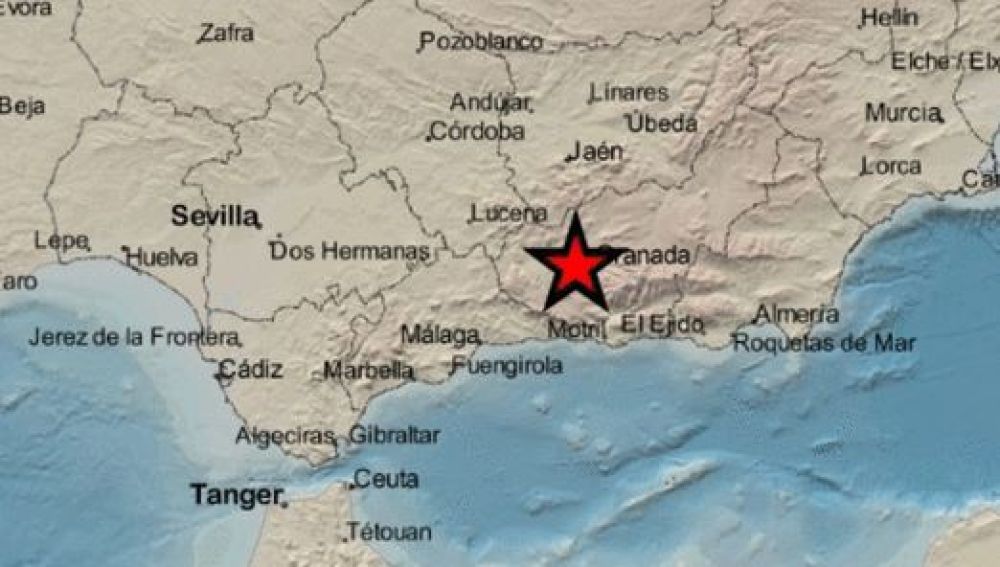 Lugar donde se ha producido el terremoto, Santa Fe (Granada)