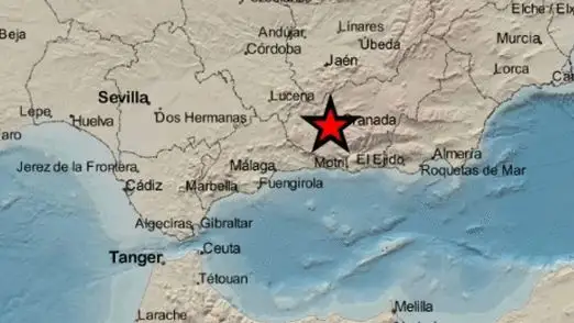 Lugar donde se ha producido el terremoto, Santa Fe (Granada)
