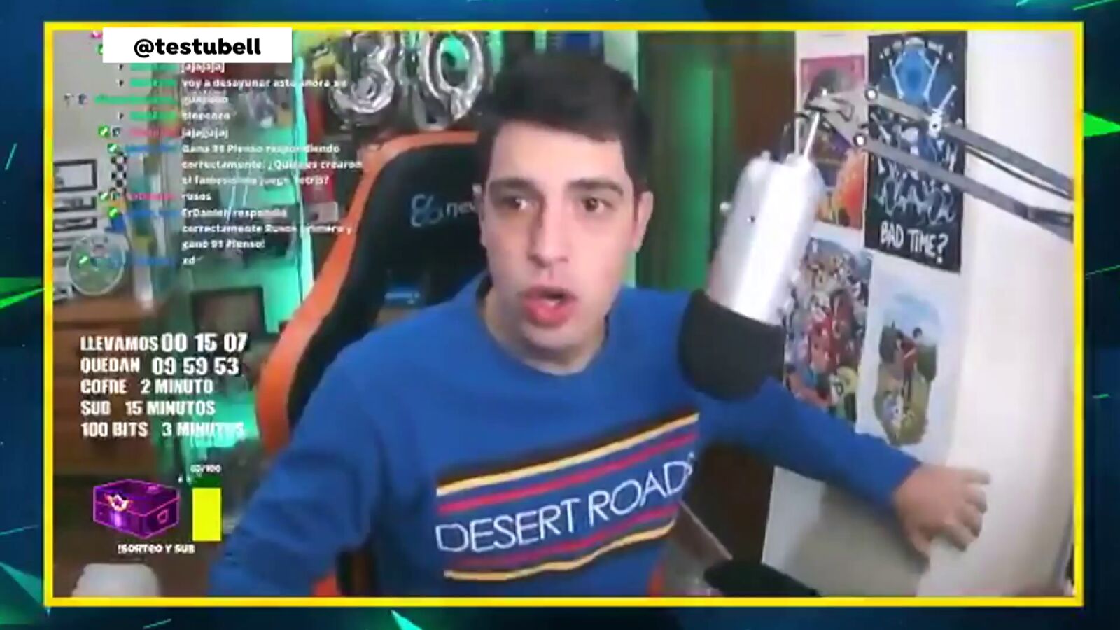 El terremoto en Granada pilla a un 'gamer' en directo: 