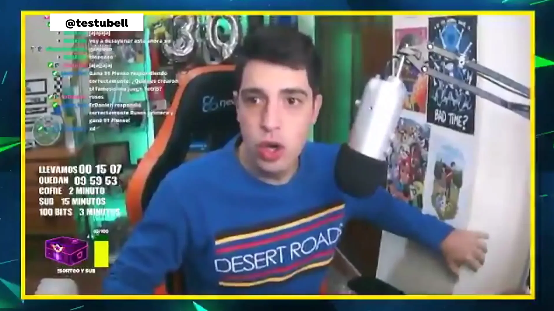 Gamer sufre un terremoto en Granada en directo Gamer sufre un terremoto en Granada en directo