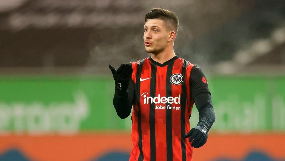 Luka Jovic, en un partido del Eintracht
