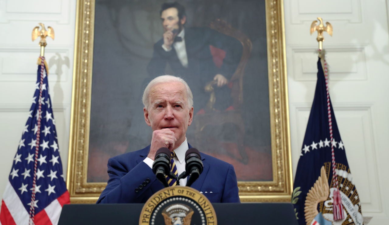 El presidente de los Estados Unidos, Joe Biden, durante un discurso