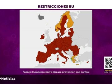 Países en los que se supera la tasa de incidencia no recomendable para Bruselas