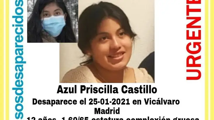 Azul Priscilla Castillo, desaparecida en Madrid