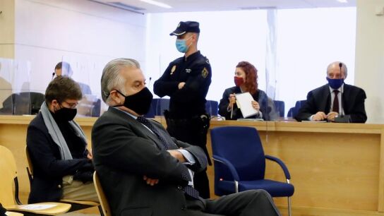 Luis B&aacute;rcenas, durante la primera sesi&oacute;n del juicio