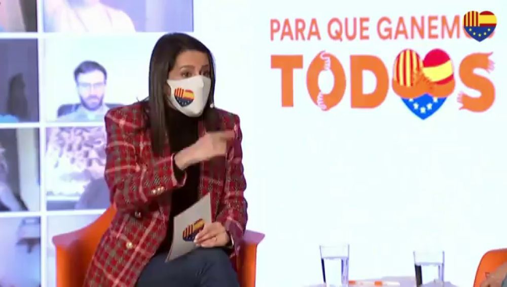 Inés Arrimadas llama a la movilización para evitar un gobierno tripartito en Cataluña