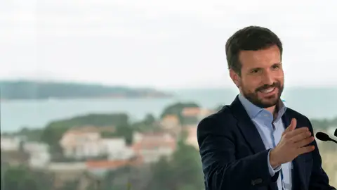 El presidente del PP, Pablo Casado, en un mitin en Tarragona El presidente del PP, Pablo Casado, en un mitin en Tarragona