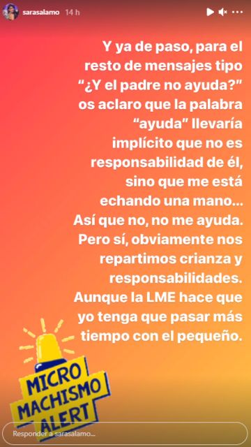 La respuesta de Sara Sálamo 