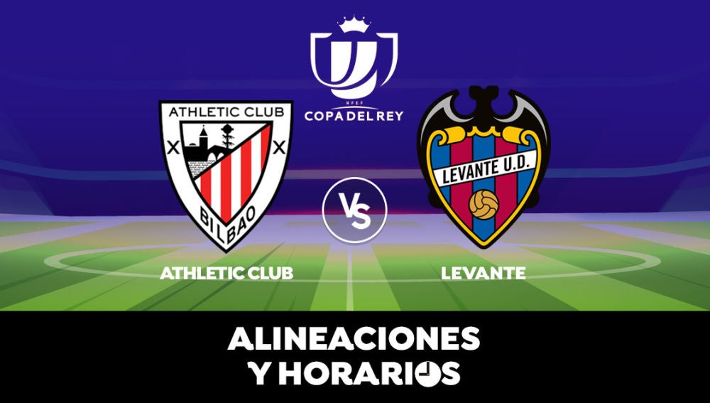 Athletic - Levante: Horario, alineaciones y dónde ver el partido de Copa del Rey en directo