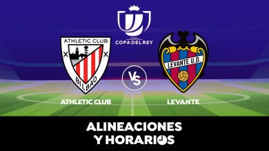 Athletic - Levante: Horario, alineaciones y dónde ver el partido de Copa del Rey en directo