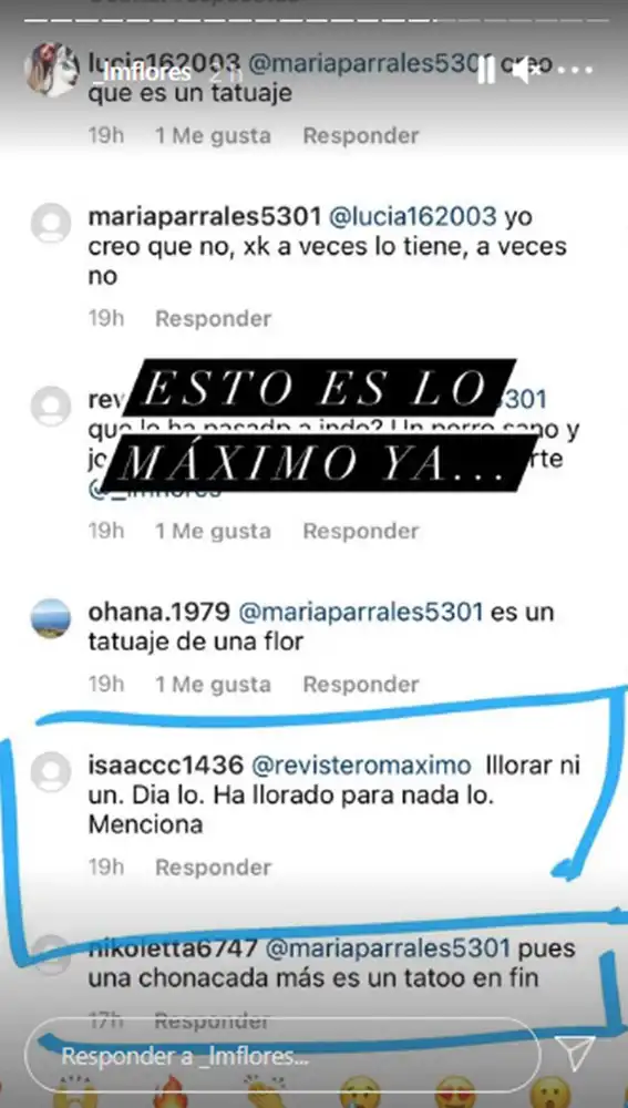 Mensajes de los haters de Laura Matamoros 