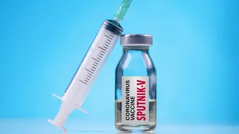 Vial de la vacuna rusa Sputnik V Vial de la vacuna rusa Sputnik V