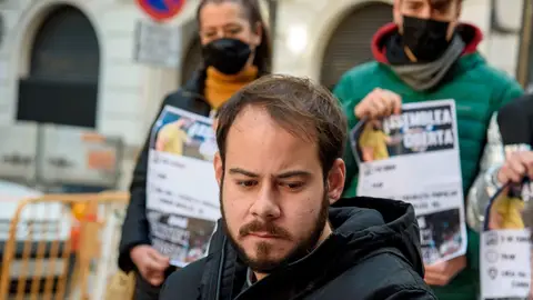 Pablo Hasel, en una manifestación. Caso Pablo Hasel