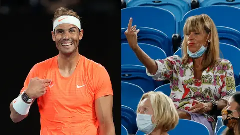 La aficionado que hizo una peineta a Nadal en el Open de Australia: "Es increíblemente aburrido" La aficionado que hizo una peineta a Nadal en el Open de Australia: "Es increíblemente aburrido"