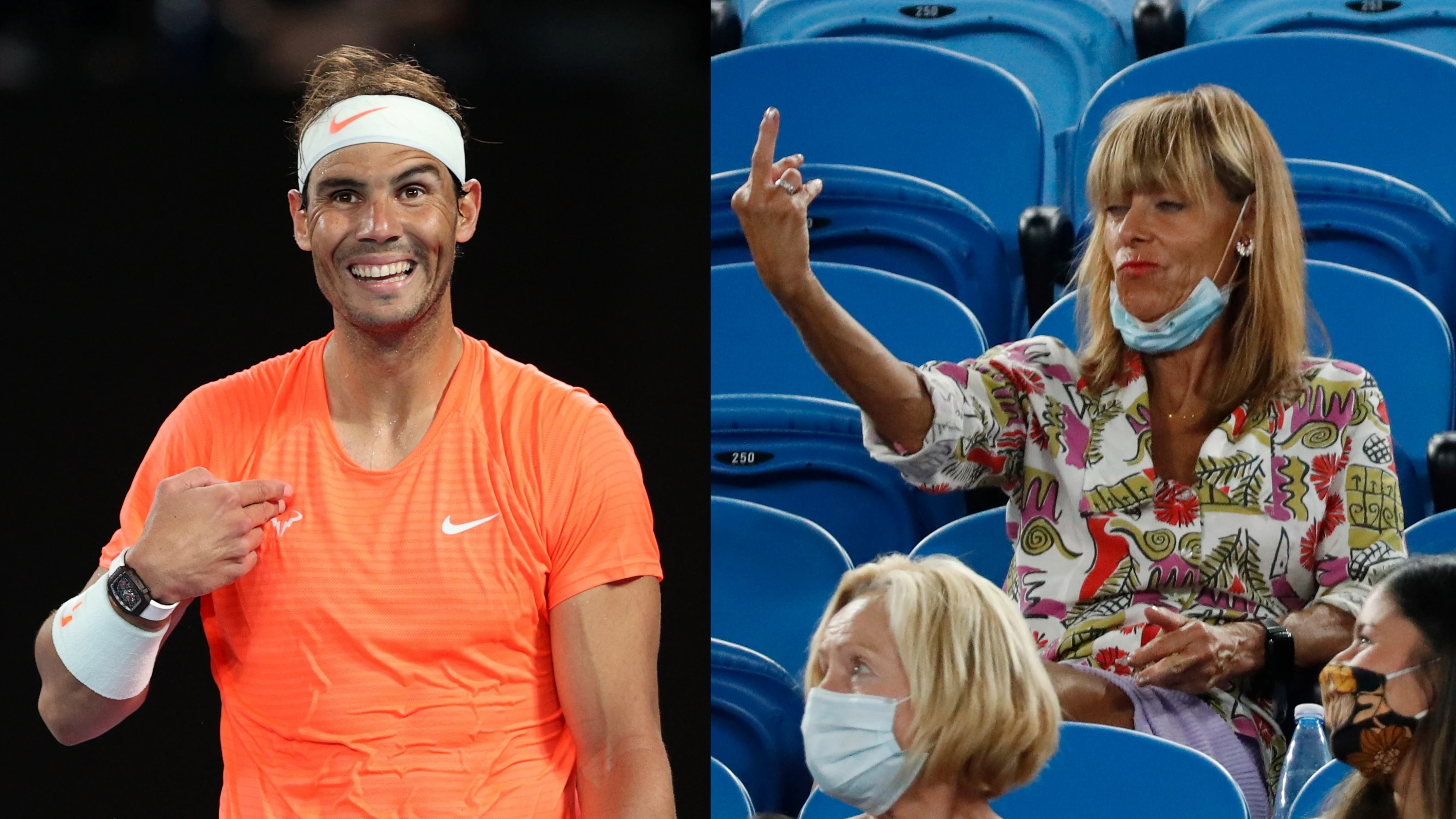 La aficionado que hizo una peineta a Nadal en el Open de Australia: "Es increíblemente aburrido" La aficionado que hizo una peineta a Nadal en el Open de Australia: "Es increíblemente aburrido"