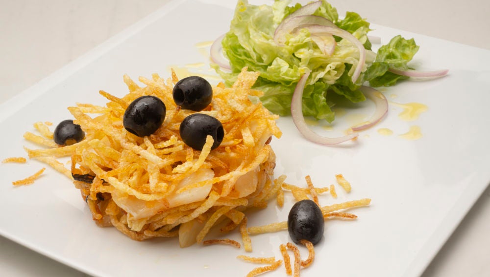 Bacalao dorado con ensalada