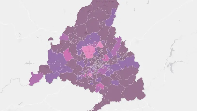 Mapa de zonas básicas confinadas y restricciones en la Comunidad de Madrid Mapa de zonas básicas confinadas y restricciones en la Comunidad de Madrid