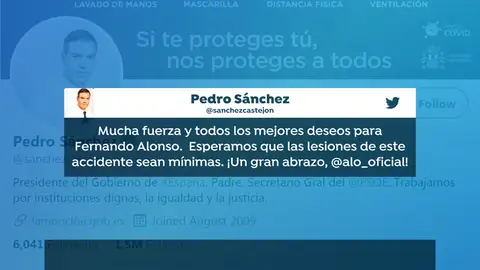 La Fórmula 1 y el mundo del deporte se vuelcan con Fernando Alonso tras ser atropellado cuando iba en bici La Fórmula 1 y el mundo del deporte se vuelcan con Fernando Alonso tras ser atropellado cuando iba en bici