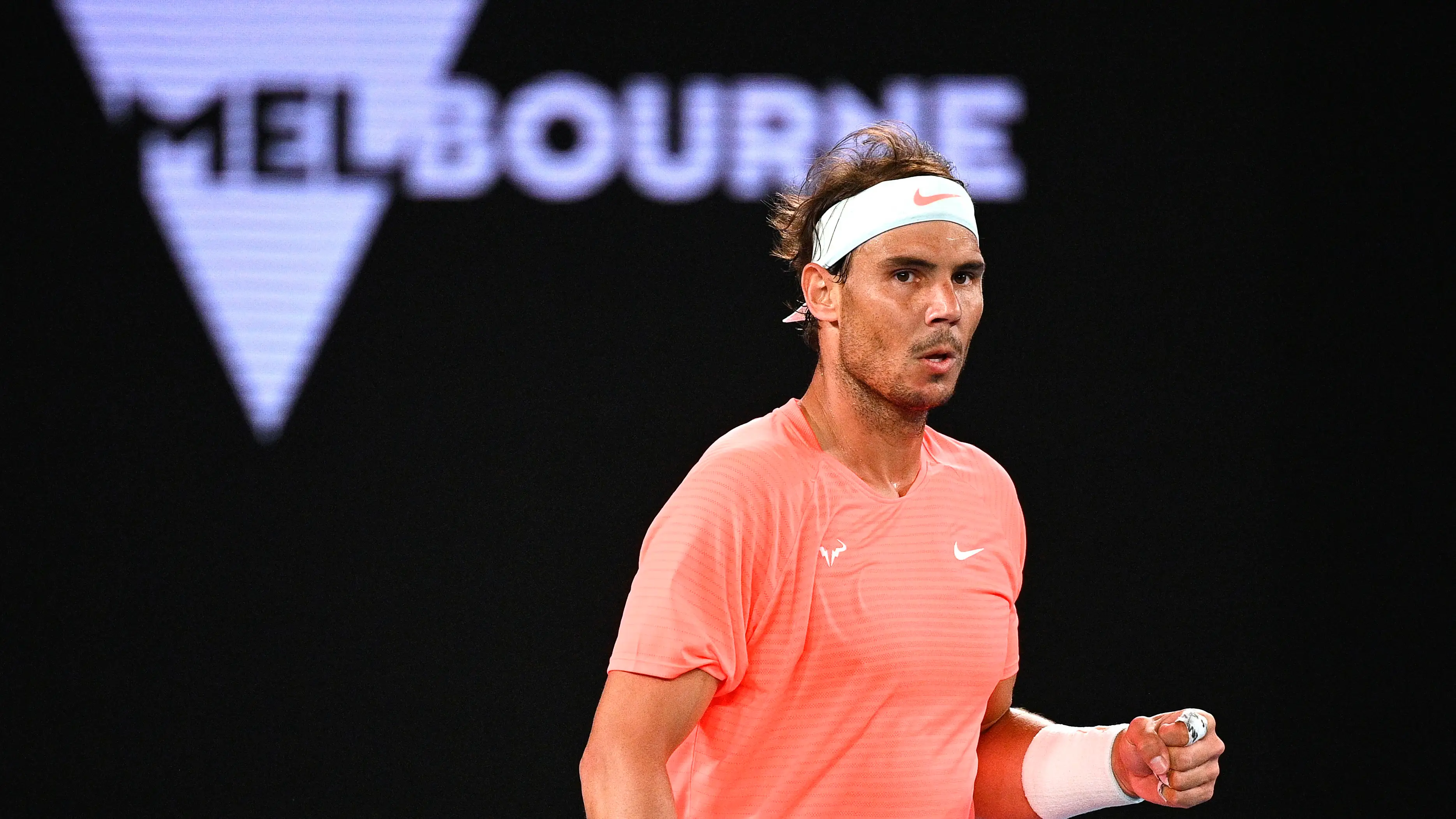Rafa Nadal celebra un punto contra Cameron Norrie en los dieciseisavos de final del Open de Australia Rafa Nadal celebra un punto contra Cameron Norrie en los dieciseisavos de final del Open de Australia