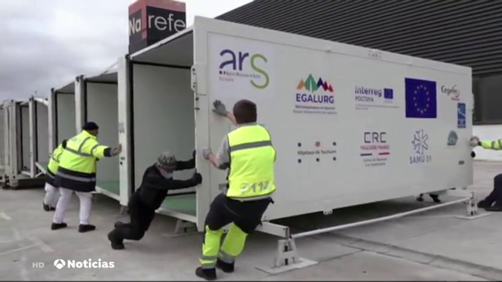 Así es el ambulatorio portable para vacunar contra el coronavirus en zonas rurales de Navarra