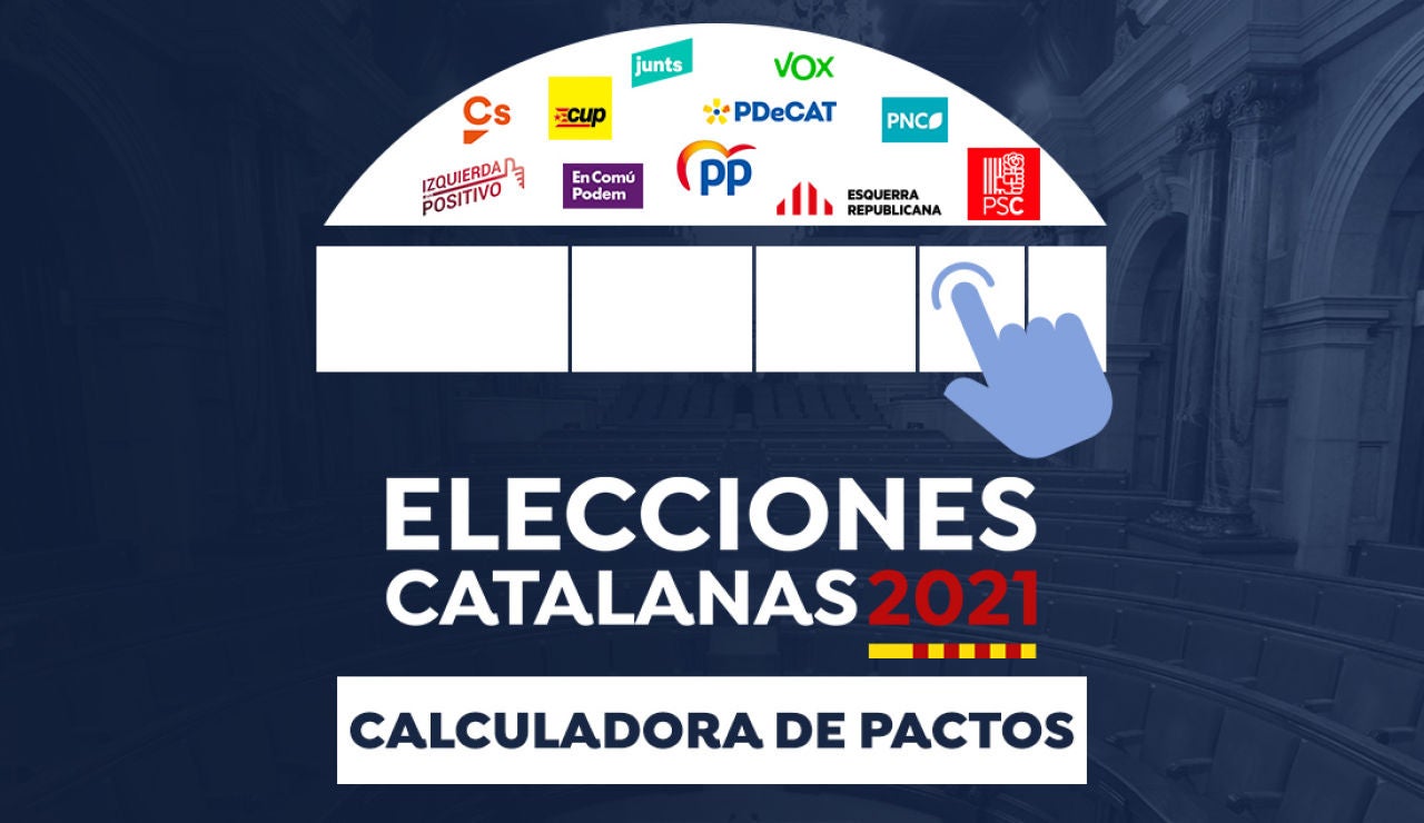 Elecciones catalanas 2021: Calculadora de los pactos tras las elecciones al Parlamento de Cataluña Elecciones catalanas 2021: Calculadora de los pactos tras las elecciones al Parlamento de Cataluña