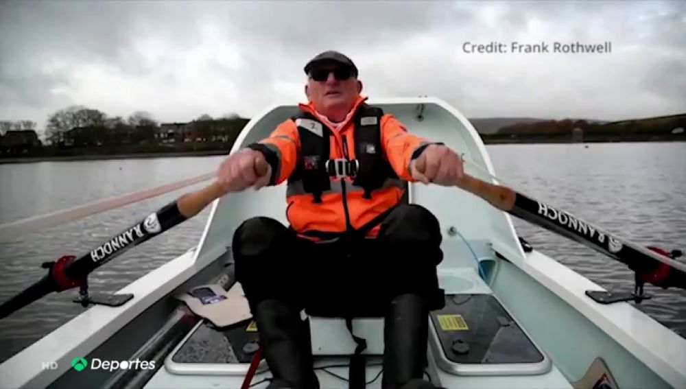 Frank Rothwell bate el récord mundial al cruzar el Atlántico a remo con 70 años 