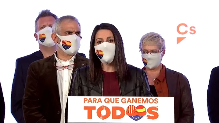 In&eacute;s Arrimadas, tras el batacazo electoral de Ciudadanos: "Se avecinan a&ntilde;os duros por el resultado de las elecciones en Catalu&ntilde;a 2021"