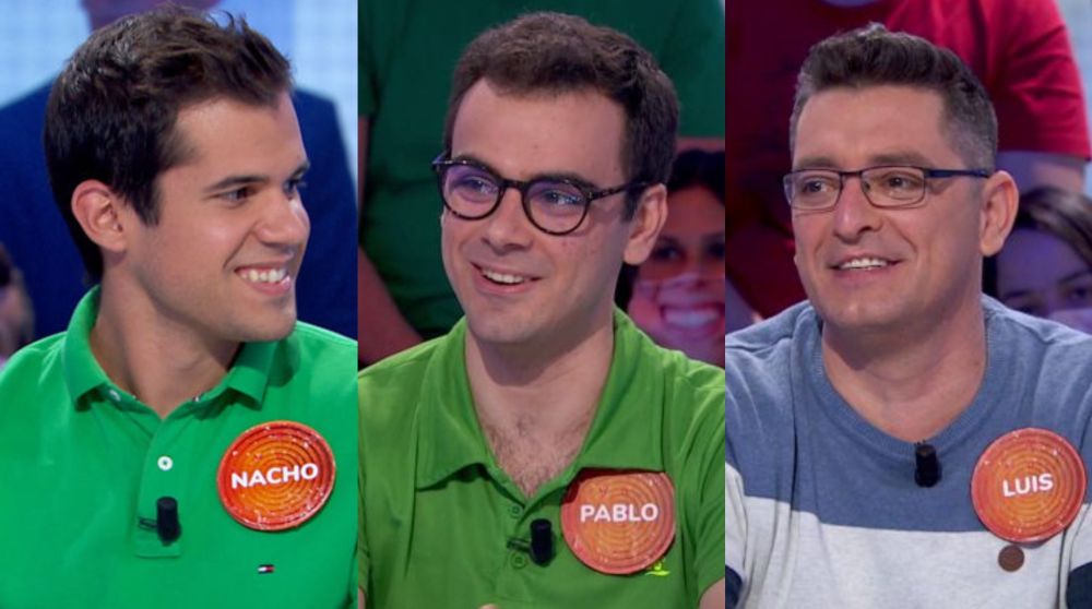 Nacho, Pablo y Luis en 'Pasapalabra'