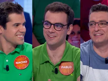 Nacho, Pablo y Luis en 'Pasapalabra' Nacho, Pablo y Luis en 'Pasapalabra'