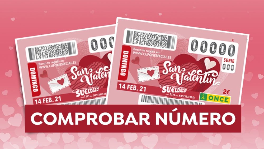 Comprobar ONCE: Resultado del sorteo de San Valentín del Sueldazo ONCE hoy 14 de febrero
