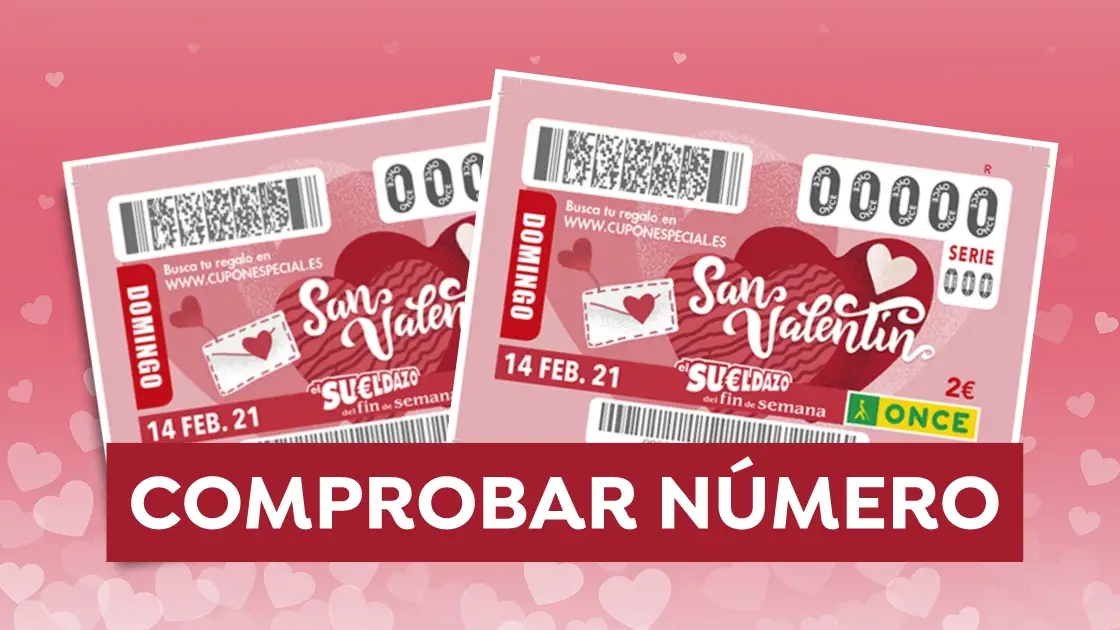 Comprobar ONCE: Resultado del sorteo de San Valentín del Sueldazo ONCE hoy 14 de febrero Comprobar ONCE: Resultado del sorteo de San Valentín del Sueldazo ONCE hoy 14 de febrero