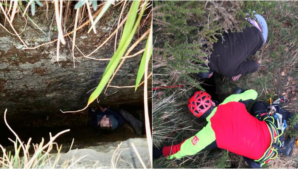 Rescatan a un niño de nueve años tras caerse en una grieta de cinco metros en Cantabria