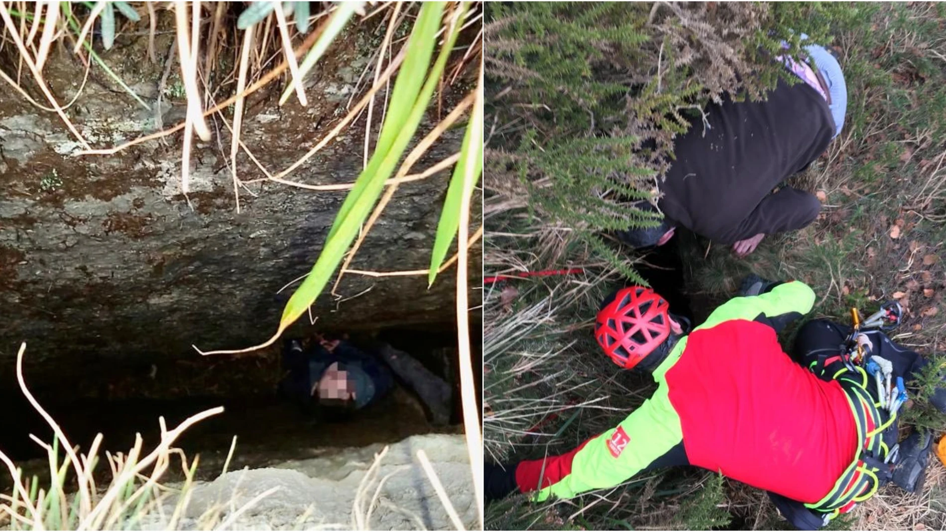 Rescatan a un niño de nueve años tras caerse en una grieta de cinco metros en Cantabria Rescatan a un niño de nueve años tras caerse en una grieta de cinco metros en Cantabria