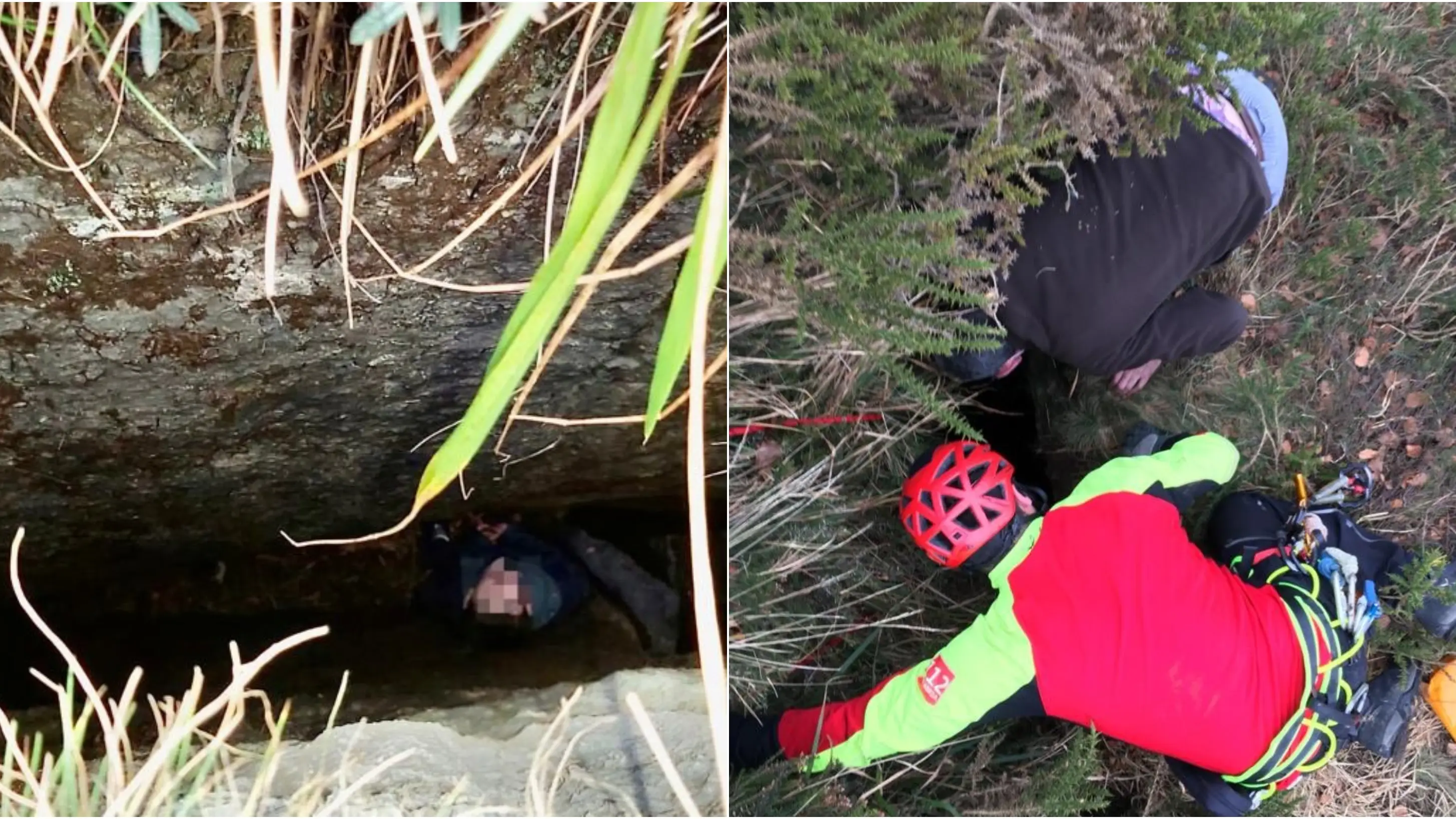 Rescatan a un niño de nueve años tras caerse en una grieta de cinco metros en Cantabria Rescatan a un niño de nueve años tras caerse en una grieta de cinco metros en Cantabria