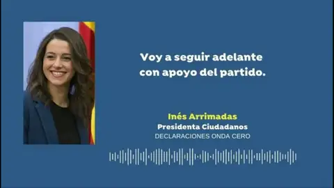 Inés Arrimadas "no se plantea dimitir" después de conocer la caída de Ciudadanos en las elecciones catalanas Inés Arrimadas "no se plantea dimitir" después de conocer la caída de Ciudadanos en las elecciones catalanas