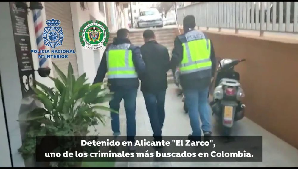 Detienen en Alicante a 'el Zarco', uno de los criminales más buscados de Colombia