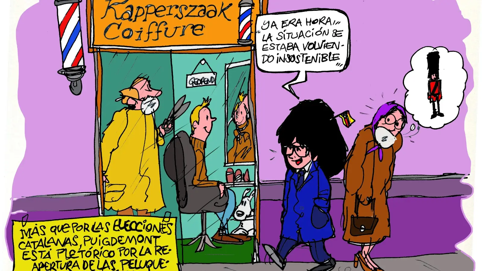 Carles Puigdemont, sobre las elecciones catalanas, en la viñeta gráfica de Alfredo Boto-Hervás Carles Puigdemont, sobre las elecciones catalanas, en la viñeta gráfica de Alfredo Boto-Hervás