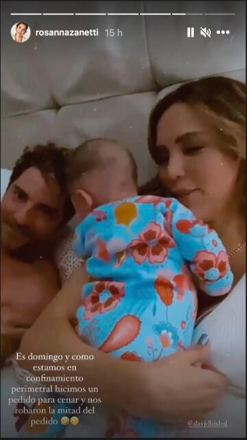 Rosanna Zanetti y David Bisbal junto a su hija Bianca