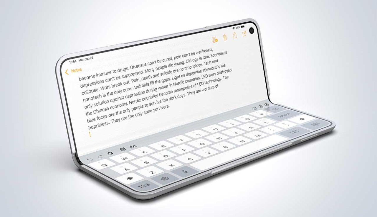 Recreaci&oacute;n del iPhone plegable