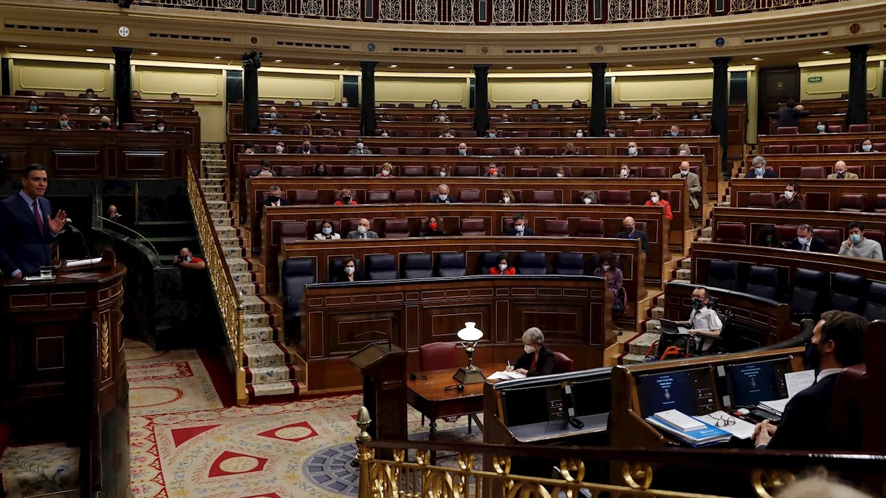 El presidente del Gobierno, Pedro Sánchez, interviene ante el pleno del Congreso de los Diputados. El presidente del Gobierno, Pedro Sánchez, interviene ante el pleno del Congreso de los Diputados.