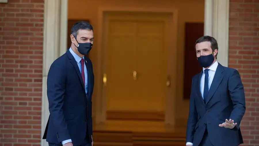 El presidente del Gobierno, Pedro Sánchez y el líder del PP, Pablo Casado El presidente del Gobierno, Pedro Sánchez y el líder del PP, Pablo Casado