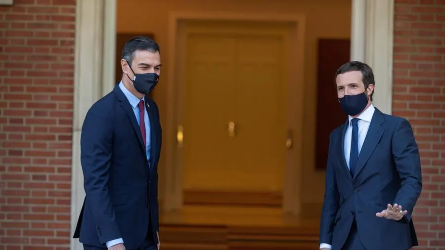 El presidente del Gobierno, Pedro Sánchez y el líder del PP, Pablo Casado El presidente del Gobierno, Pedro Sánchez y el líder del PP, Pablo Casado