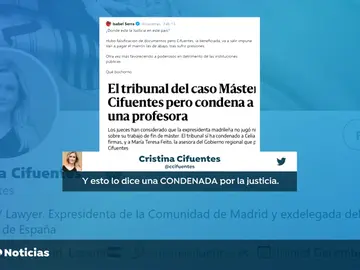 Isa Serra asegura que es "bochornoso" la absolución de Cristina Cifuentes por el caso del máster Isa Serra asegura que es "bochornoso" la absolución de Cristina Cifuentes por el caso del máster