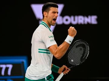 Novak Djokovic, en acción en el Open de Australia