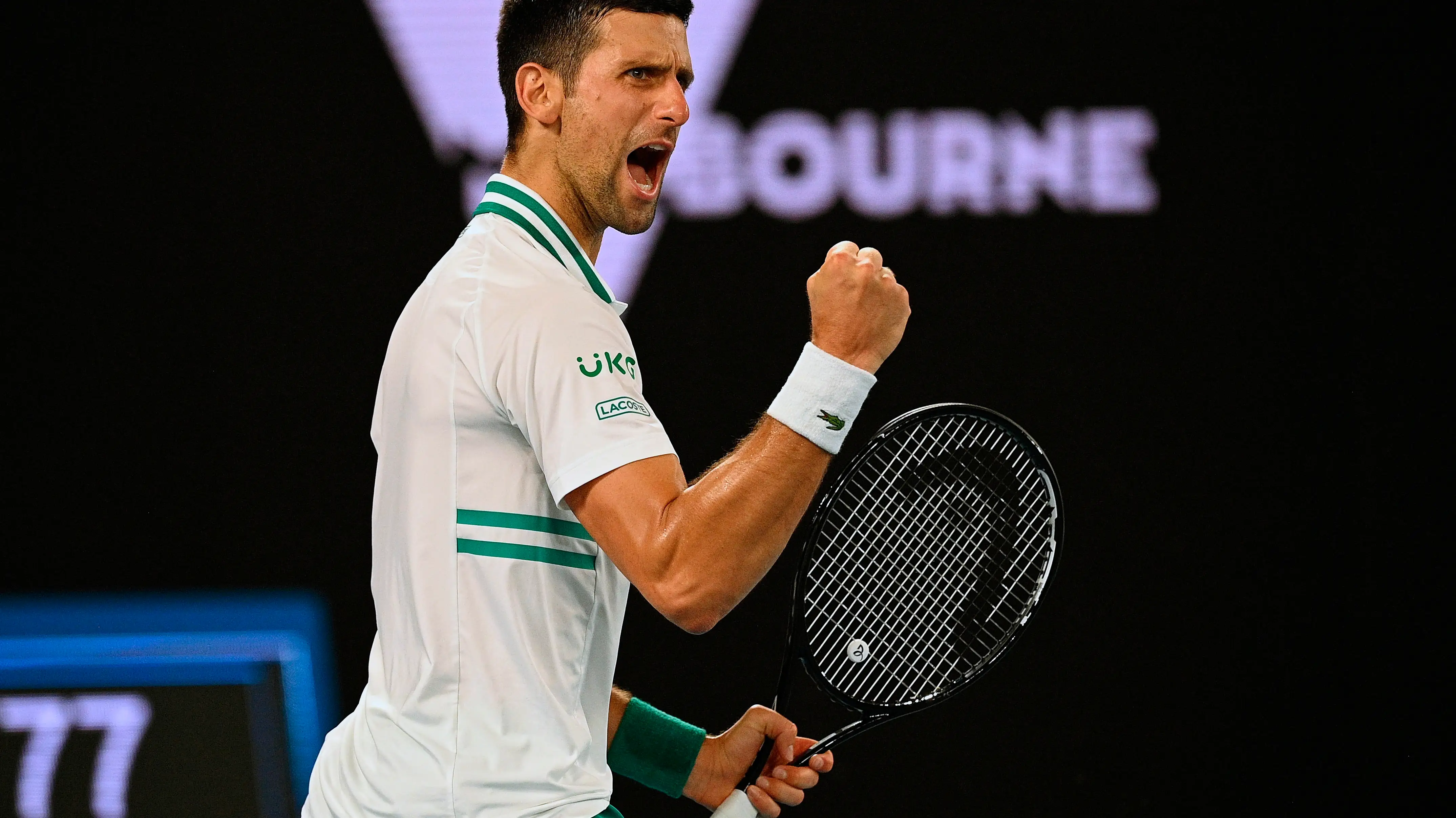 Novak Djokovic, en acción en el Open de Australia Novak Djokovic, en acción en el Open de Australia