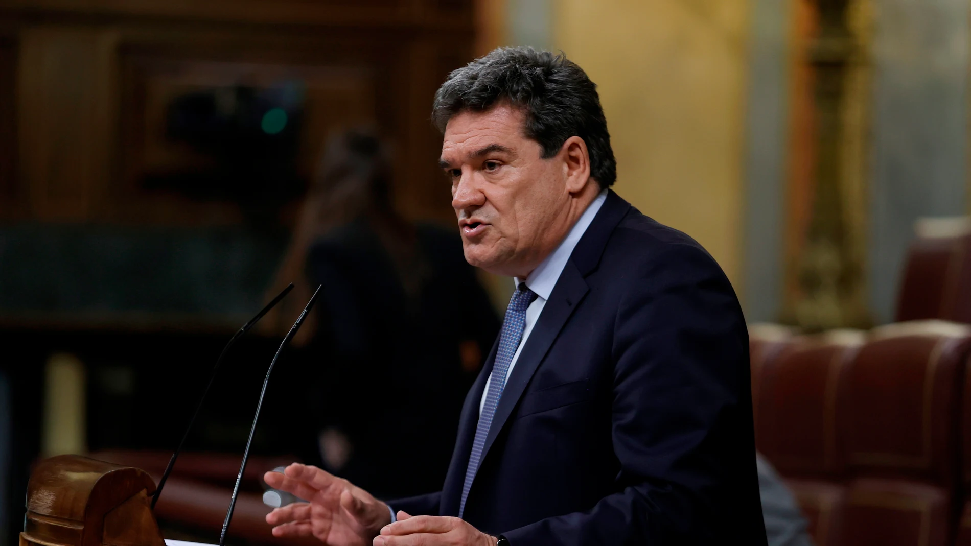 José Luis Escrivá, el ministro de Seguridad Social, durante un pleno en el Congreso. José Luis Escrivá, el ministro de Seguridad Social, durante un pleno en el Congreso.