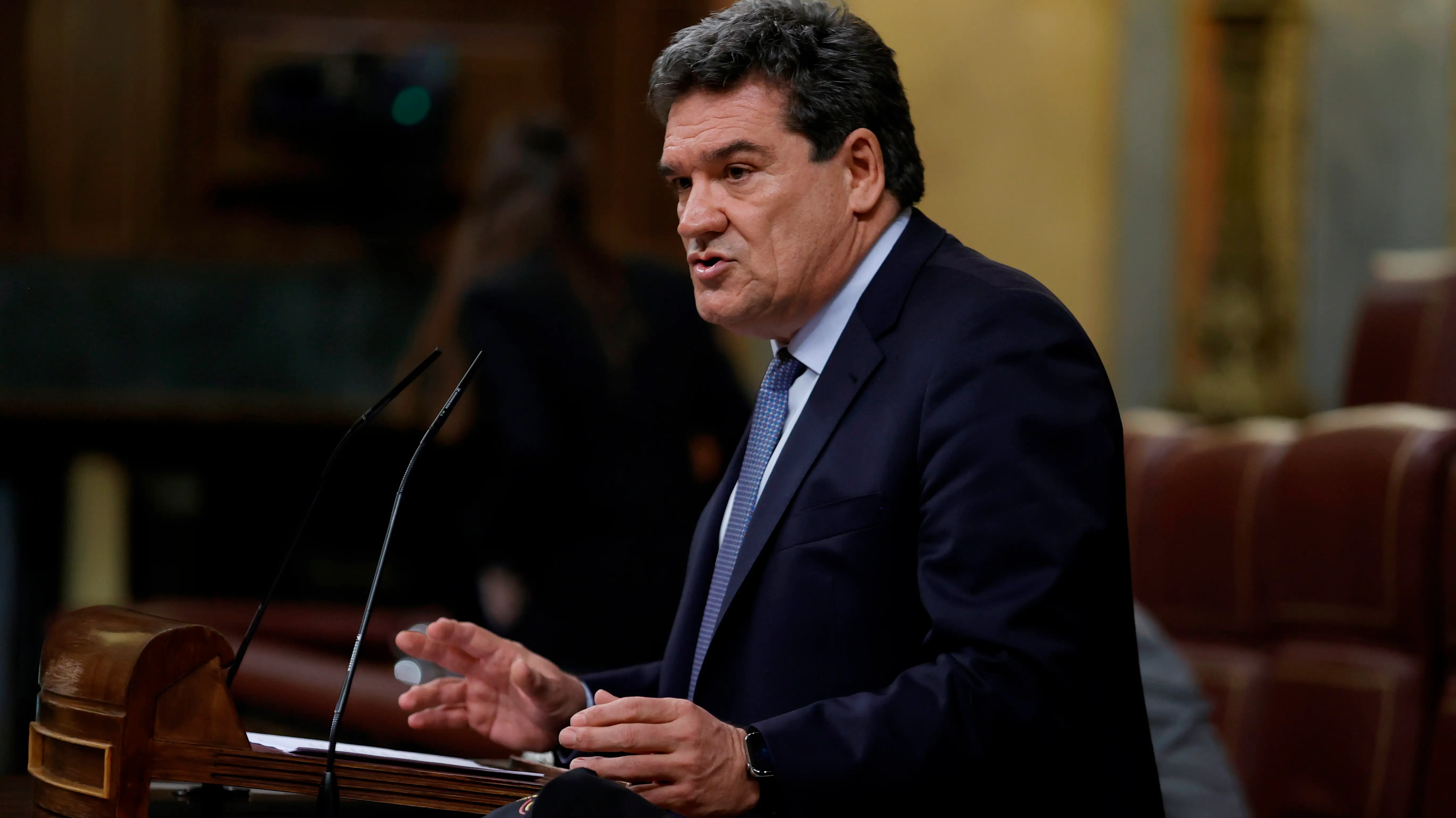 José Luis Escrivá, el ministro de Seguridad Social, durante un pleno en el Congreso. José Luis Escrivá, el ministro de Seguridad Social, durante un pleno en el Congreso.